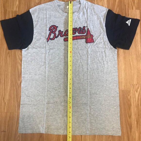 Braves Coors Light T-Shirt L MLB Genuine Merchandise Grey & Black Cotton Blend - Picture 2 of 7